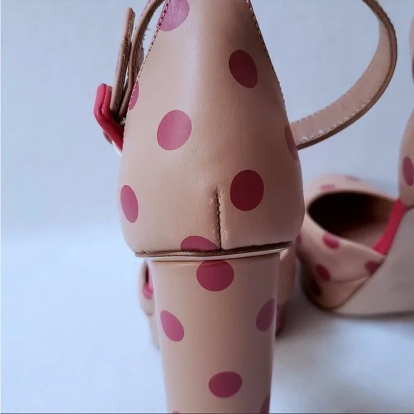 Valentino Red (V) Polka Dot Ankle Strap Platform Pumps🛑SOLD🛑 - Picture 4 of 10